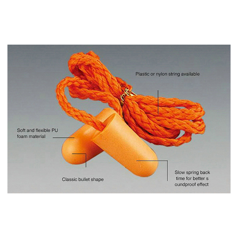EM122 Mataas na kahusayan PU foam ingay pagbawas earplugs EM122 Mataas na kahusayan PU foam ingay pagbawas earplugs