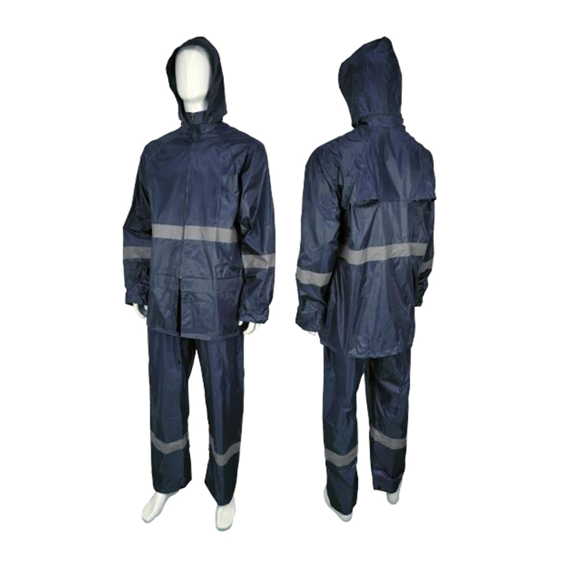 RC031R Adjustable Waistband Rreflective Double Pocket Raincoat