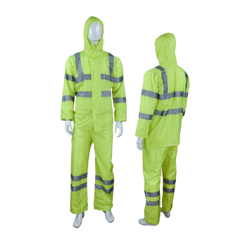 RC401R Portable PU Fabric Reflective Protective Raincoat
