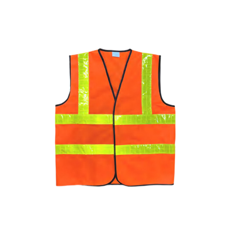 RF010 Mataas na Visibility Reflective Construction Fluorescent Orange Safety Vest